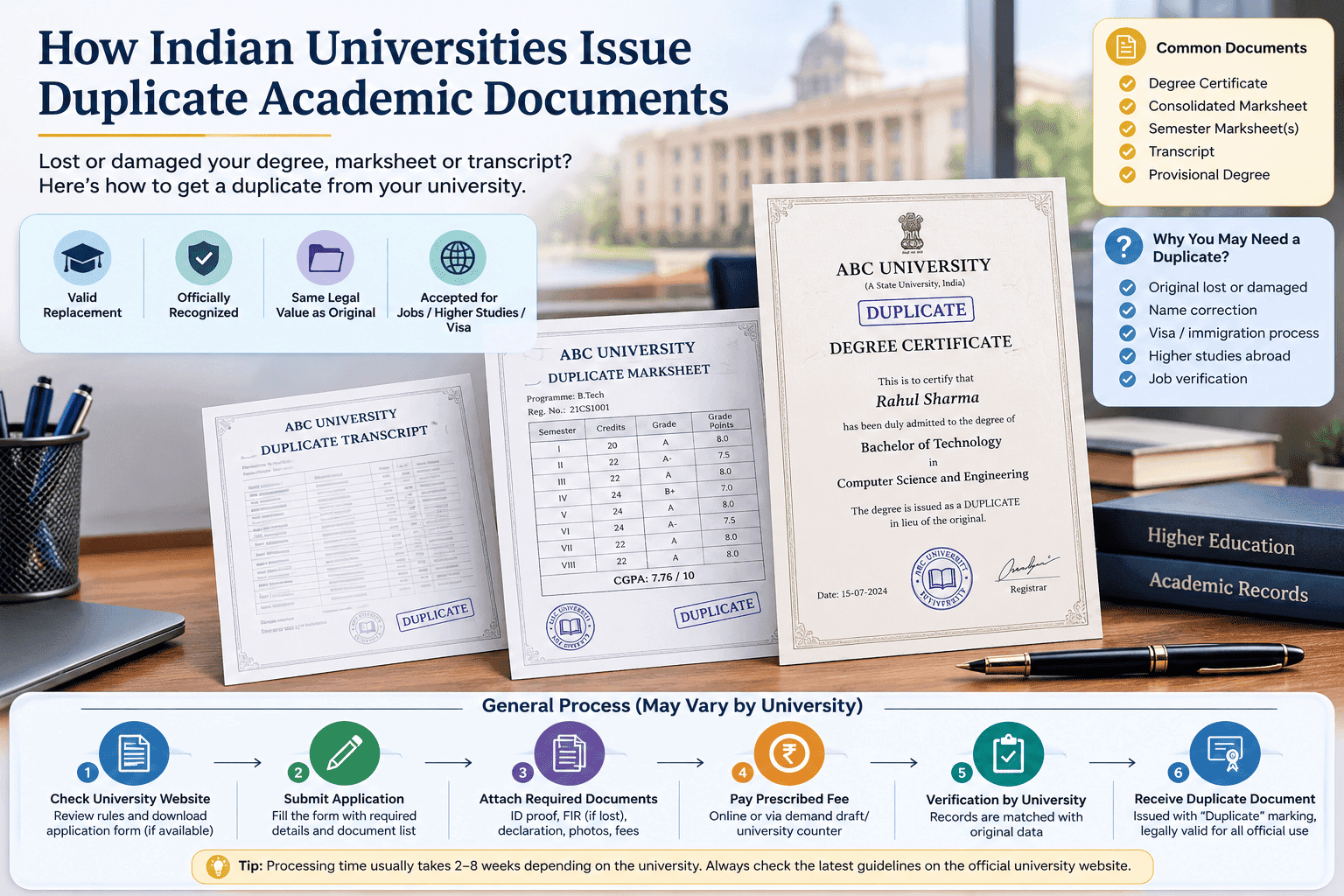 How Indian Universities Issue Duplicate Academic Documents